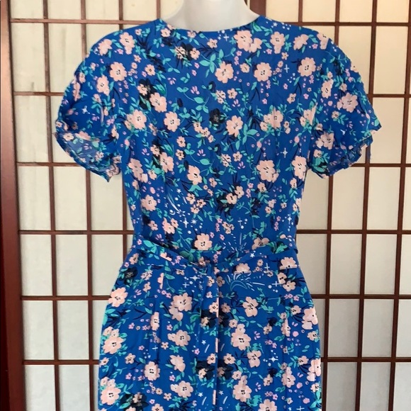 Blue Floral Dress small - Picture 6 of 8